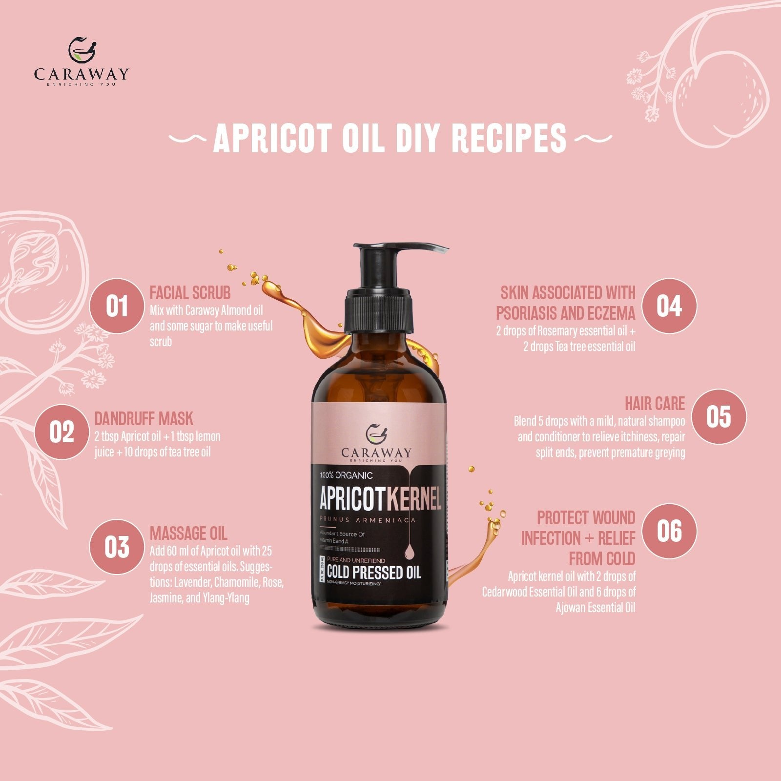 Apricot Oil| Bitter kernel oil - Caraway