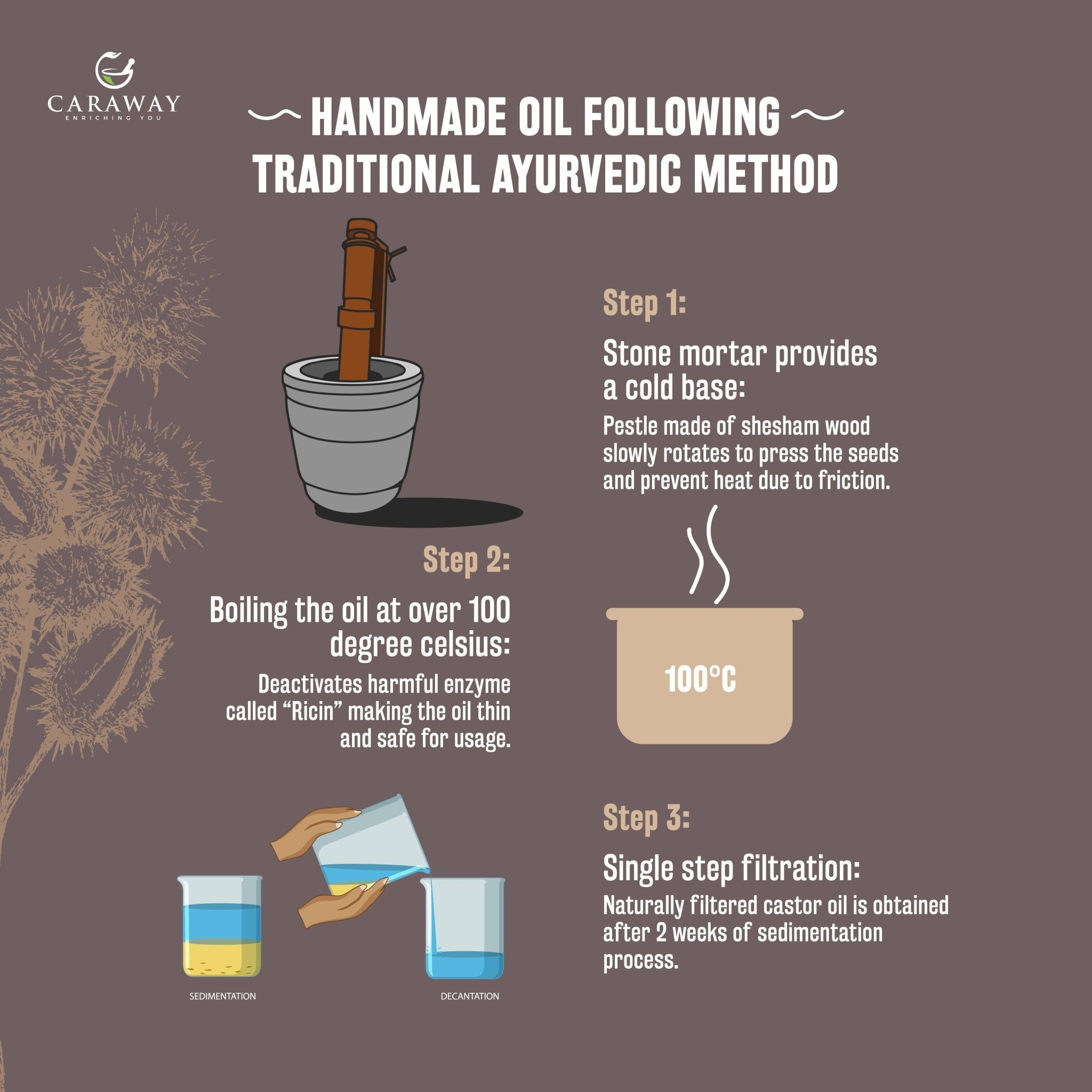 Castor oil | Arandi ka Tel - Caraway