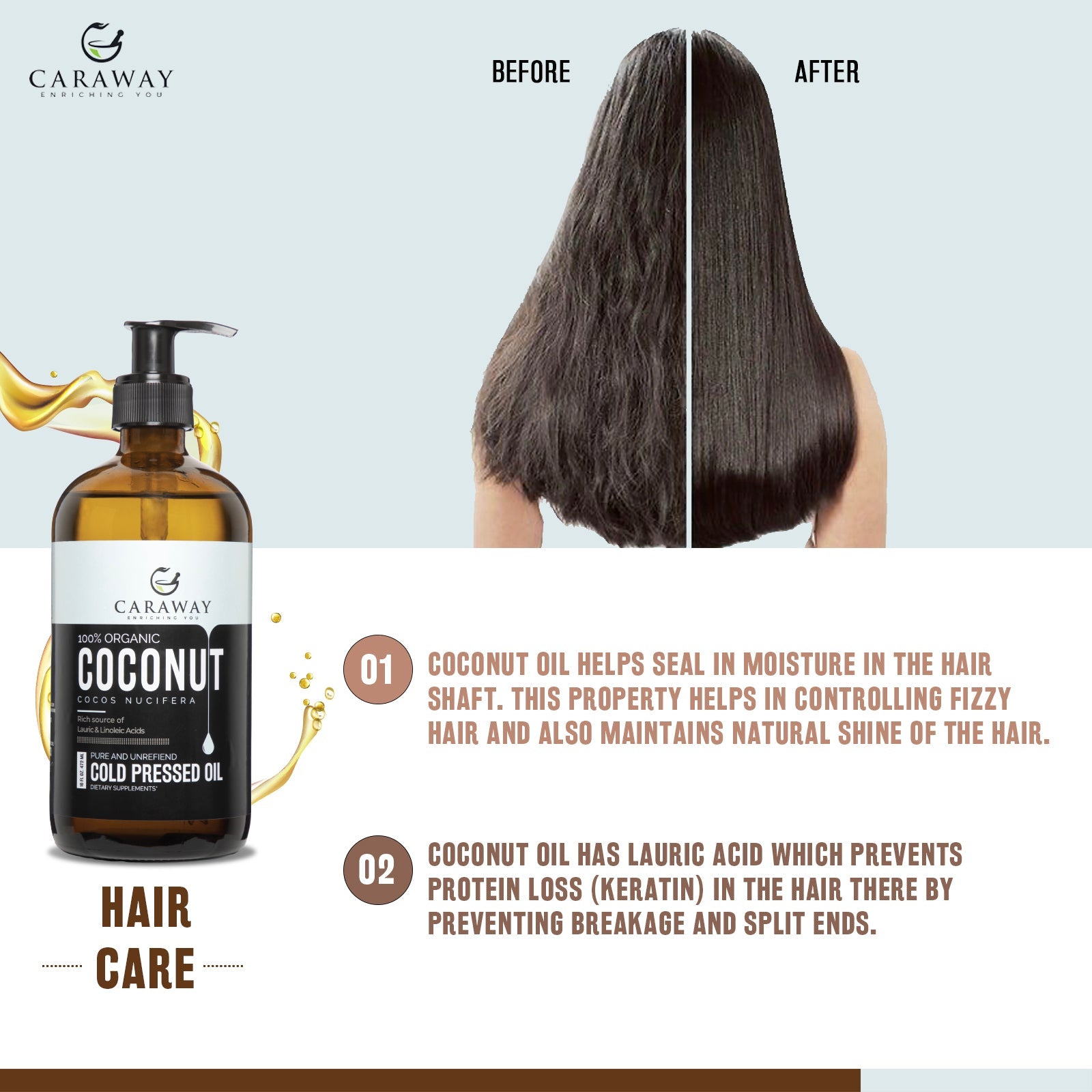 Coconut and castor oil - Caraway