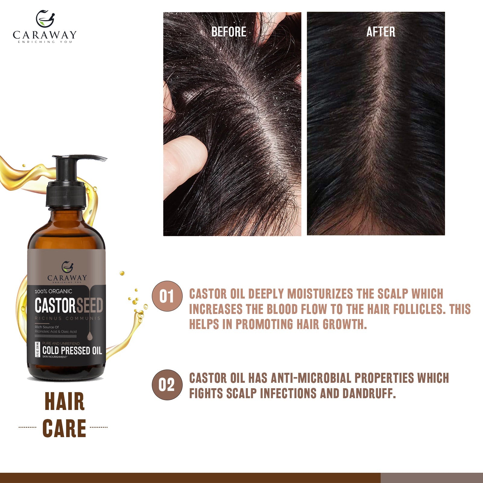 Coconut and castor oil - Caraway