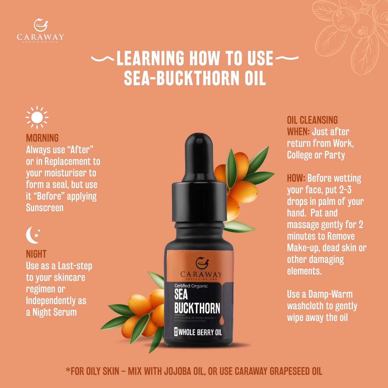 SEA BUCKTHORN WHOLE BERRY OIL - Caraway