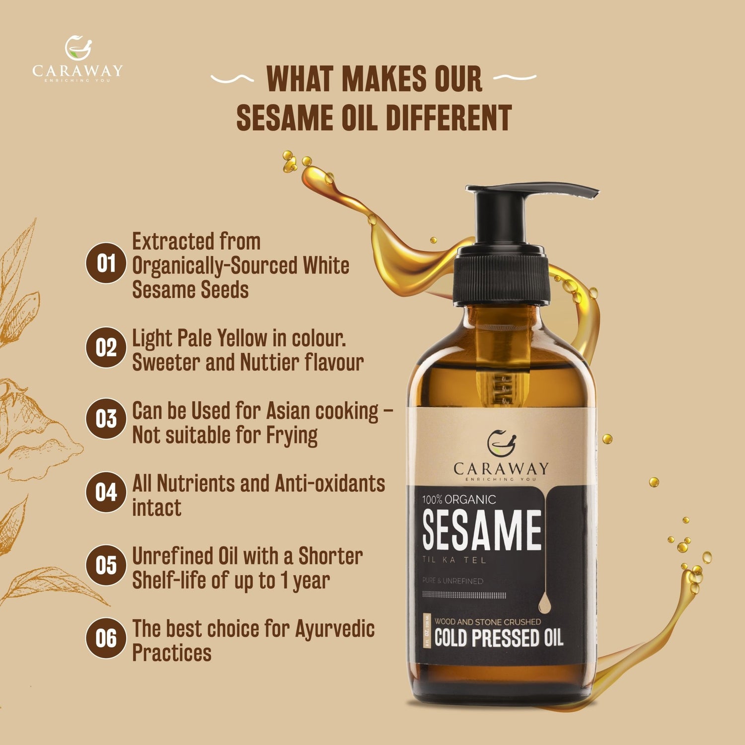 Sesame oil - Caraway