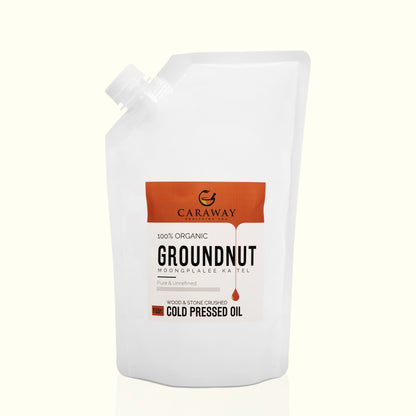 Groundnut oil Cold pressed & Organic Wood and stone crushed Cooking