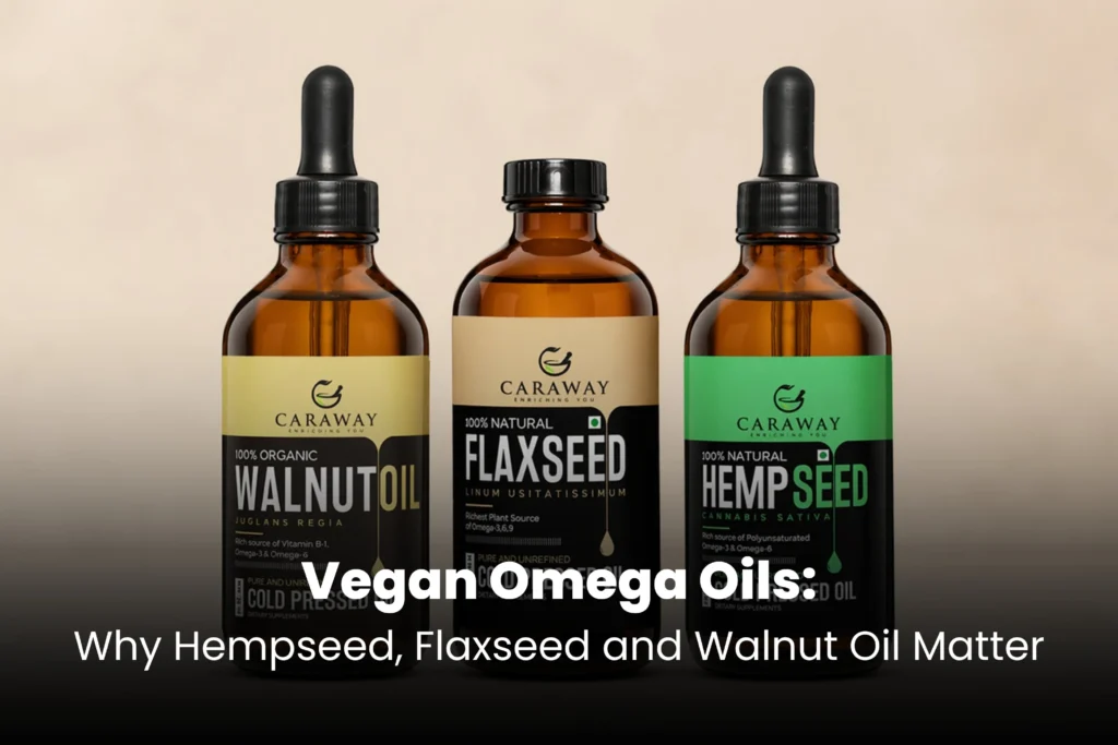 Vegan Omega Oils - Hempseed, Flaxseed & Walnut Benefits